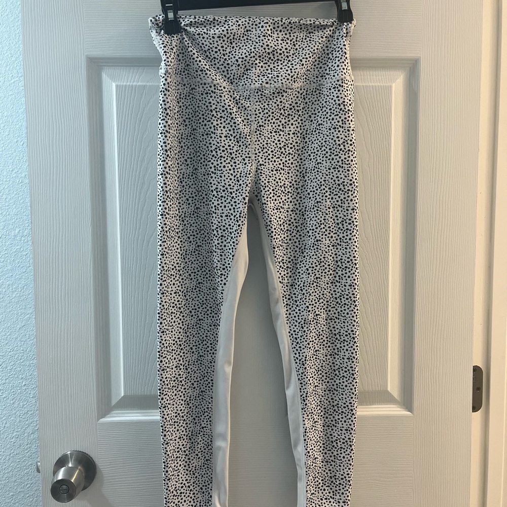 White and Black Polka Dot Leggings